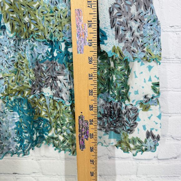 Fairy Ruffle Blouse Women Plus Size 2X Grunge Artsy Retro Layered Stretch Top - Picture 8 of 10